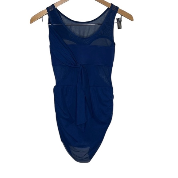 Balera Dancewear Navy Drape Unitard Women Size SA / 4-6 - Picture 2 of 3